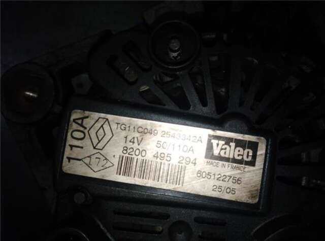 Alternador Renault Scenic 1.9 AUTHENTIQUE [1.9 LTR. - 88 KW DCI DIESEL] (JM)(2003-_)