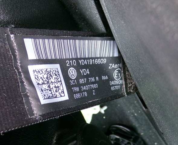 Foto 2ª: Cinturón Delantero Derecho Volkswagen Passat 1.4 TSI RANCHERA,2005-2011 [CAX] (2009)