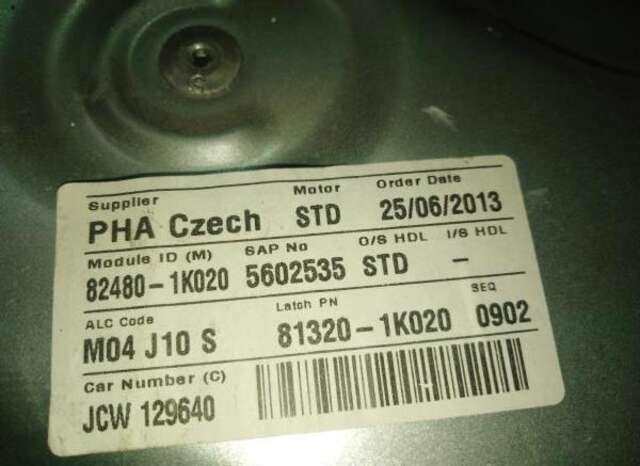 Elevalunas Eléctrico Delantero Derecho Hyundai ix20 1.4 CITY [1.4 LTR. - 66 KW CAT]