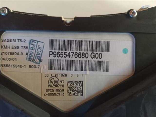 Foto 3ª: Cuadro de Instrumentos Peugeot 307 2.0 [2.0 LTR. - 100 KW 16V CAT (RFN - EW10J4)] [RFN (EW10J4)]