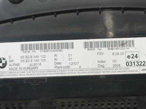 Foto 3ª: Sistema GPS Bmw Serie 3 315 320D 163CV 120KW [204D4] (2007)