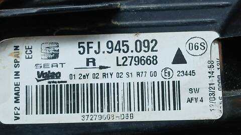 Foto 3ª: Piloto Trasero Derecho Seat Tarraco 2.0 TDI 150CV 110KW [DTSB] (2021)