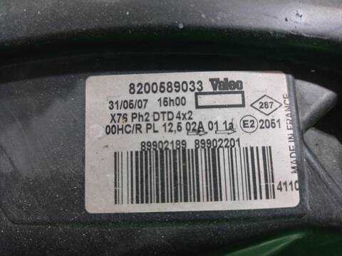 Foto 2ª: Faro Derecho Renault Kangoo AUTHENTIQUE 68CV [K9K714] (2003)