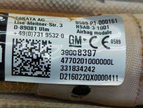Foto 3ª: Airbag Lateral Delantero Izquierdo Opel Astra DYNAMIC 110CV 81KW [B16DTE] (2016)