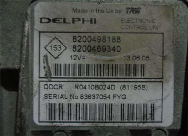 Centralita Motor ECU Renault Megane 1.5 AUTHENTIQUE [1.5 LTR. - 74 KW DCI DIESEL] II BERLINA 5P (10.2002-_)