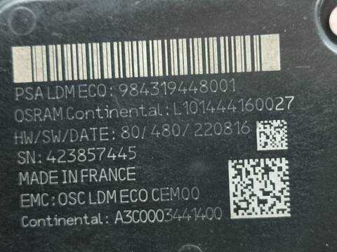Foto 3ª: Centralita Faros Xenon Peugeot 308 ACTIVE PACK BLUEHDI 130 S S 131CV 96KW [YH01] (2022)