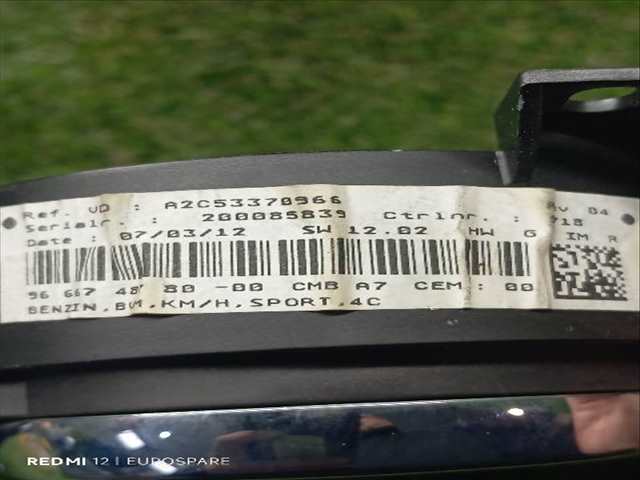 Foto 3ª: Cuadro de Instrumentos Peugeot 207 1.3 G [KFT KF01] (2012)