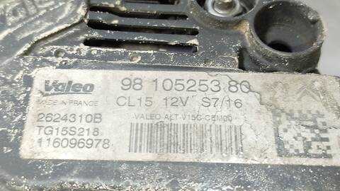 Foto 2ª: Alternador Peugeot 308 STYLE 99CV 73KW [BH02 BHYB] (2016)