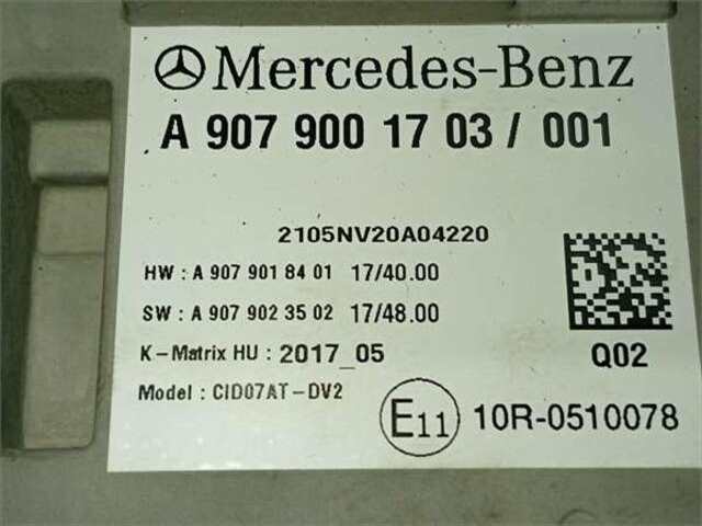 Foto 3ª: Sistema GPS Mercedes Sprinter 2.0 311/315/317/319 CDI RWD L2 (907.633) [2.0 LTR. - 110 KW CDI CAT] [654920]
