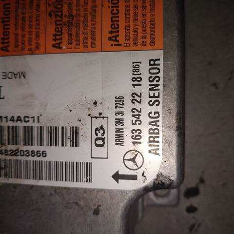 Foto 3ª: Centralita Airbag Mercedes Clase ML 320 G W163) 163.154) [M112942] (2002)