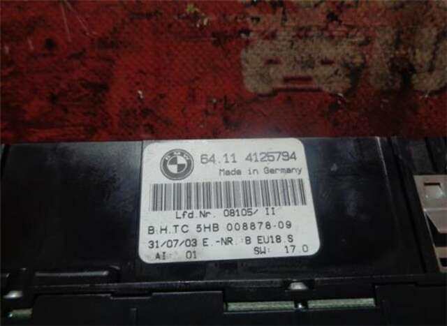Mando Climatizador Bmw Serie 3 315 320 D (150CV)