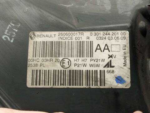 Foto 3ª: Faro Izquierdo Renault Megane D III BERLINA 5P DYNAMIQUE [K9K832] (2009)