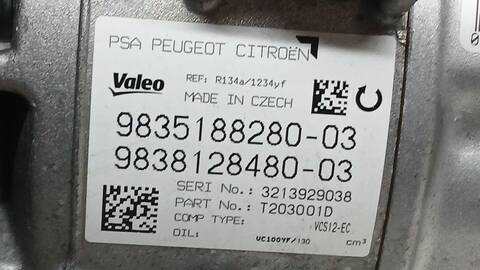 Foto 3ª: Compresor Aire Acondicionado Peugeot 3008 1.2 THP/ PURETECH 130 MRHNSM MRHNSU MRHNSJ MRHNYW ... 131CV 96KW [HN05] (2023)