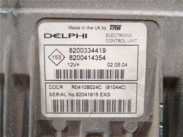 Foto 2ª: Centralita Motor ECU Renault Scenic 1.5 AUTHENTIQUE [1.5 LTR. - 60 KW DCI DIESEL] (JM)(2003-_) [K9K D7]