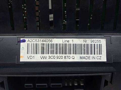 Foto 3ª: Cuadro de Instrumentos Volkswagen Passat 2.0 TDI 140CV 103KW [BKP] (2006)