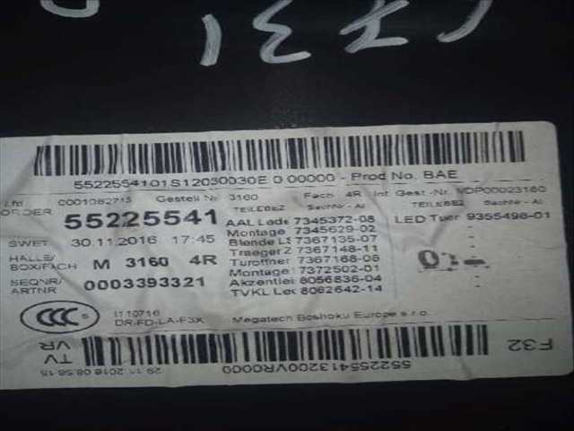 Foto 3ª: Tapizados Cartoneras Bmw Serie 4 418 420D COUPE 184CV 135KW [B47D20A] (2016)