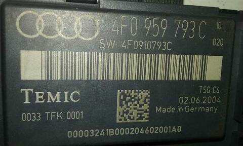 Foto 2ª: Centralita Cierre Centralizado Audi A6 3.0 V6 24V TDI BERLINA 225CV 165KW [BMK] (2004)