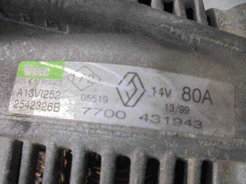 Foto 4ª: Alternador Renault Megane 1.9 D AUTHENTIQUE BERLINA 80CV 59KW I FASE 2 BERLINA BA0) [F9Q Q7] (2002)