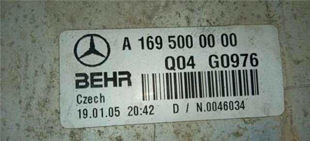 Intercooler Mercedes Clase A 140 2.0 A 160 CDI (169.006) [2.0 LTR. - 60 KW CDI CAT]