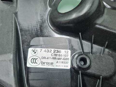 Foto 2ª: Elevalunas Manual Trasero Derecho Bmw Serie 3 315 318D M SPORT BERLINA 150CV 110KW [B47D20B] (2019)