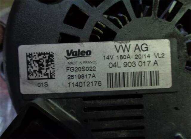 Foto 3ª: Alternador Audi A6 2.0 TDI ULTRA [2.0 LTR. - 140 KW 16V TDI] [CNH]