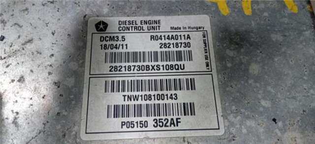 Centralita Motor ECU Jeep Compass 2.2 LIMITED 4X2 [2.2 LTR. - 100 KW CRD CAT]