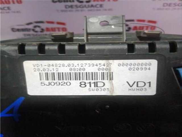 Foto 3ª: Cuadro de Instrumentos Skoda Fabia 1.2 ACTIVE [1 2 LTR. - 44 KW] 60CV