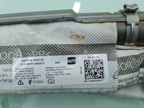 Foto 2ª: Airbag Cortina Delantero Derecho Seat Leon I-TECH 105CV 77KW [CJZ] (2013)