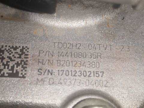 Foto 2ª: Turbocompresor Dacia Sandero H4BA4 (2017)
