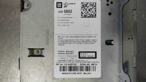 Foto 4ª: Sistema Audio Radio CD Opel Meriva SELECTIVE 95CV 70KW [A13DTE] (2014)