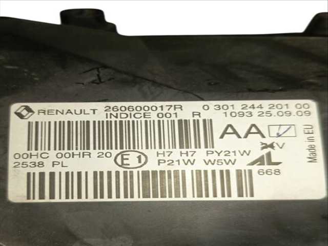 Piloto Delantero Izquierdo Renault Megane 1.4 TCE DZ0F DZ1V)