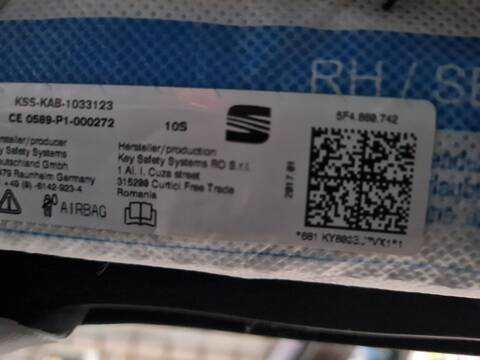 Airbag Cortina Delantero Derecho Seat Leon 1.6 TDI 115CV 85KW