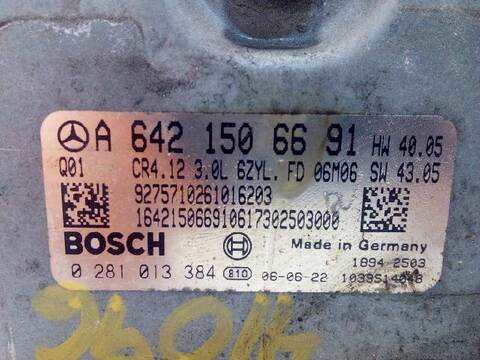 Foto 4ª: Centralita Motor ECU Mercedes Clase ML 300 3.0 CDI BE 190CV 140KW AUT. W164) BE 164.120) [642940] (2006)