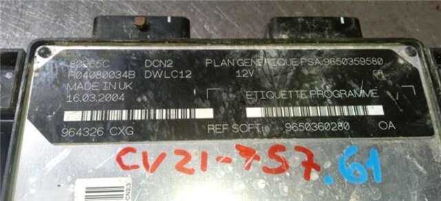 Centralita Motor ECU Citroen Berlingo 1.9 D (MFWJZ)