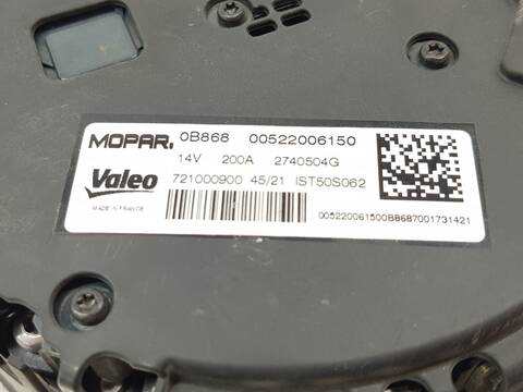 Foto 2ª: Alternador Jeep Renegade LIMITED MILD-HYBRID FWD (2015)