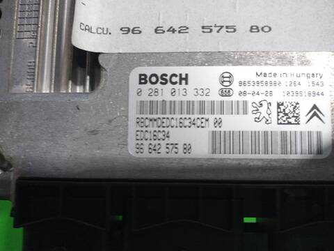Foto 3ª: Centralita Motor ECU Citroen C4 1.6 16V HDI 90CV [9HXDV6ATED4] (2004)