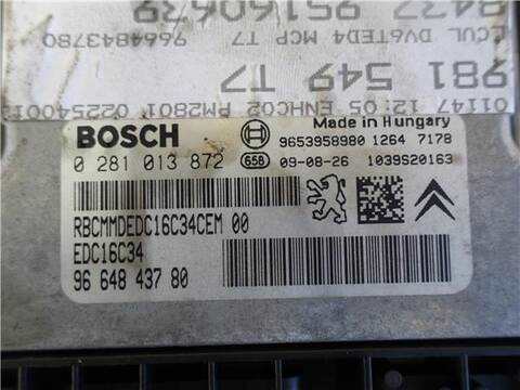 Foto 3ª: Centralita Motor ECU Peugeot 308 1.6 HDI 109CV 80KW [9HZ (DV6TED4)] (2009)