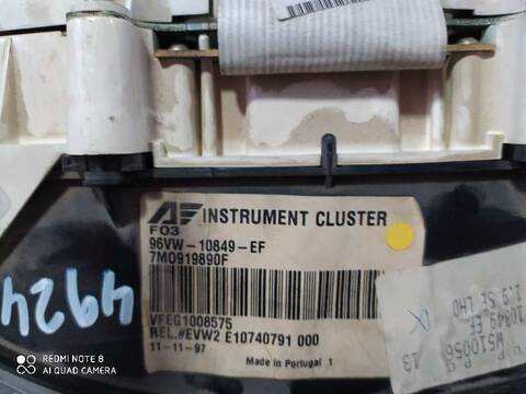 Foto 3ª: Cuadro de Instrumentos Seat Alhambra NOSTRUM 90CV 66KW [AHU] (1997)