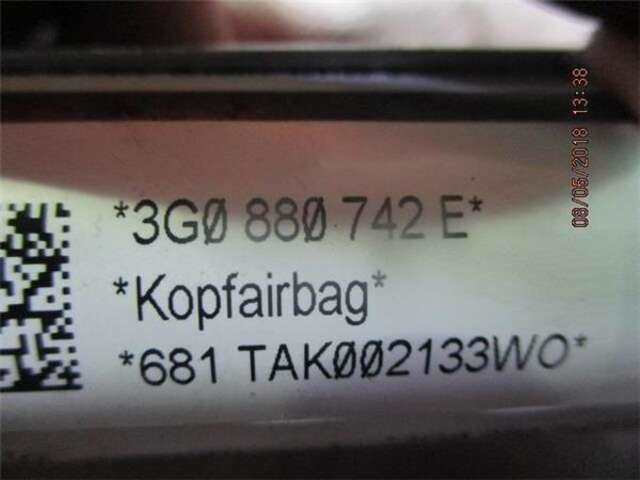 Airbag Lateral Delantero Derecho Volkswagen Passat 2.0 EDITION BMT [2.0 LTR. - 110 KW TDI]