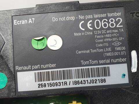 Foto 3ª: Sistema GPS Renault Megane D III BERLINA 5P DYNAMIQUE [K4MR858] (2012)