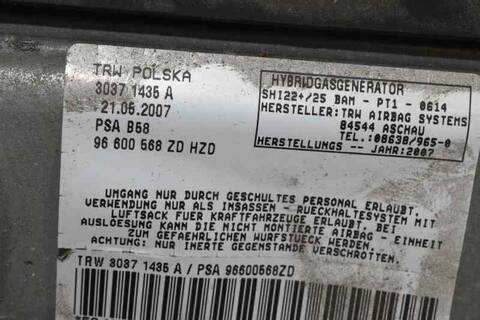 Foto 3ª: Airbag Rodilla Citroen C4 EXCLUSIVE [9HZ] (2013)