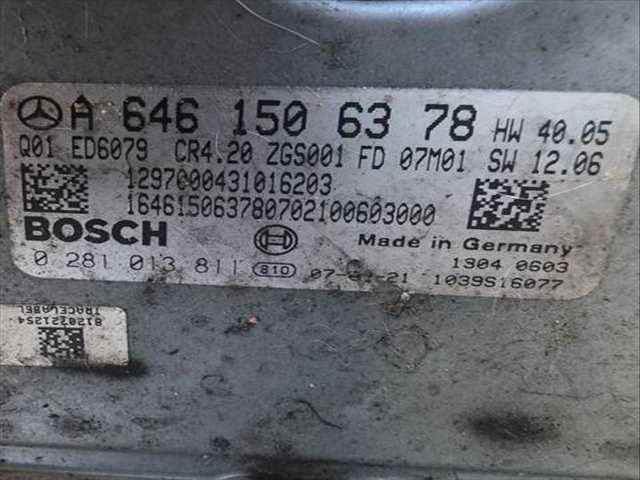 Foto 2ª: Centralita Motor ECU Mercedes Sprinter 646985 FURGON (2007)