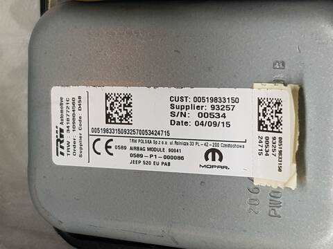 Foto 2ª: Kit Airbag Jeep Renegade LONGITUDE FWD (2015)