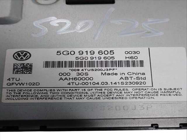 Foto 3ª: Pantalla Multifuncion Volkswagen Golf 1.6 TDI (2012)