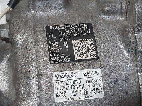 Foto 3ª: Compresor Aire Acondicionado Jeep Renegade DAWN OF JUSTICE 4X2 120CV 88KW [55260384] (2018)