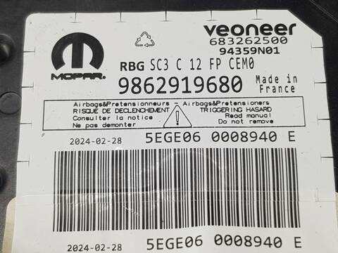 Foto 2ª: Kit Airbag Citroen Jumpy CONTROL M (1995)