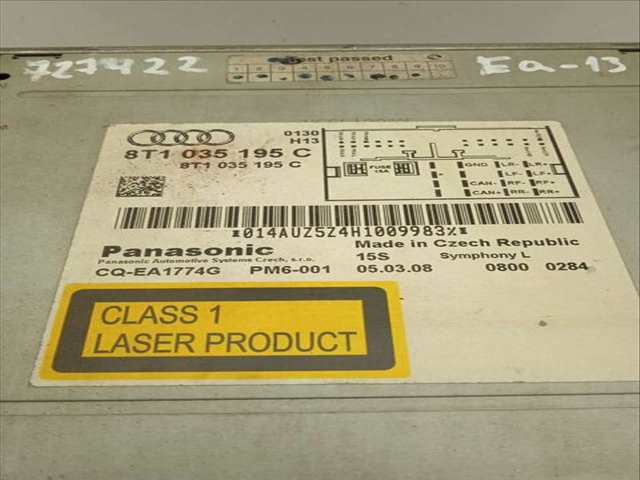 Foto 2ª: Sistema Audio Radio CD Audi A4 VERSION INDEFINIDA (2007)