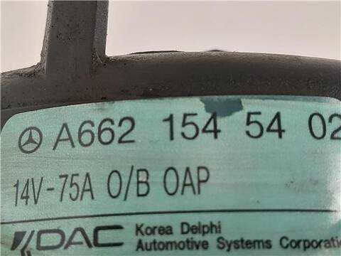 Foto 3ª: Alternador Ssangyong Musso 2.9 TD 120CV 88KW [D/ SY662LA] (2006)