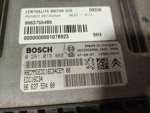Foto 4ª: Centralita Motor ECU Peugeot 207 CONFORT 90CV 66KW [9HX] (2008)
