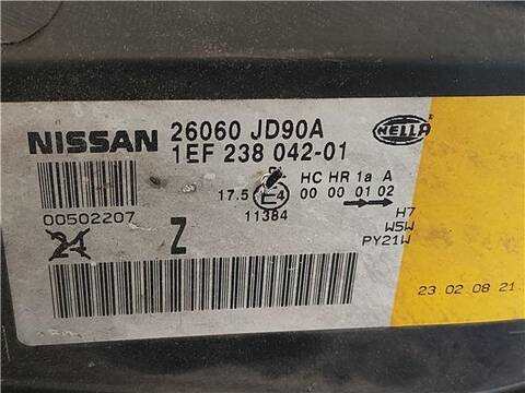 Foto 3ª: Faro Izquierdo Nissan Qashqai 1.5 TEKNA 106CV 78KW [D-K9K EUR04] (2008)